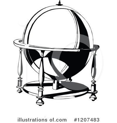 Royalty-Free (RF) Globe Clipart Illustration by Prawny Vintage - Stock Sample #1207483