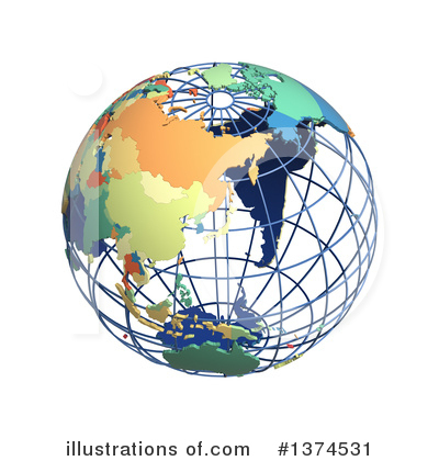 Royalty-Free (RF) Globe Clipart Illustration by Michael Schmeling - Stock Sample #1374531