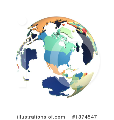 Royalty-Free (RF) Globe Clipart Illustration by Michael Schmeling - Stock Sample #1374547