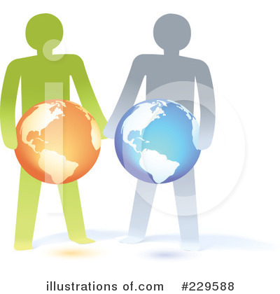 Royalty-Free (RF) Globe Clipart Illustration by Qiun - Stock Sample #229588