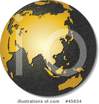 Royalty-Free (RF) Globe Clipart Illustration by Michael Schmeling - Stock Sample #45634