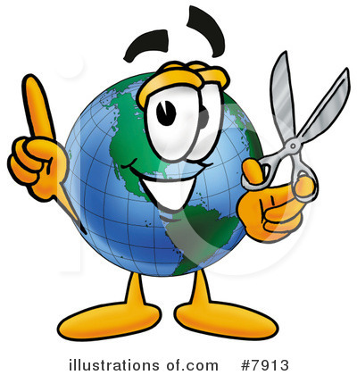 Royalty-Free (RF) Globe Clipart Illustration by Mascot Junction - Stock Sample #7913