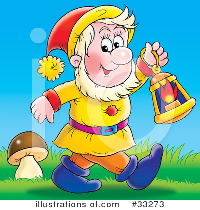 Royalty-Free (RF) Gnome Clipart Illustration by Alex Bannykh - Stock Sample #33273