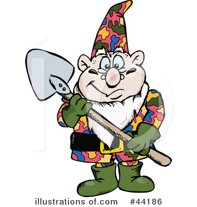 Royalty-Free (RF) Gnome Clipart Illustration by Dennis Holmes Designs - Stock Sample #44186