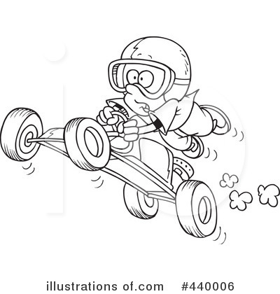 Royalty-Free (RF) Go Kart Clipart Illustration by toonaday - Stock Sample #440006