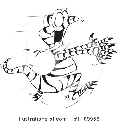 Royalty-Free (RF) Goanna Clipart Illustration by Dennis Holmes Designs - Stock Sample #1109958