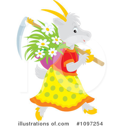 Royalty-Free (RF) Goat Clipart Illustration by Alex Bannykh - Stock Sample #1097254