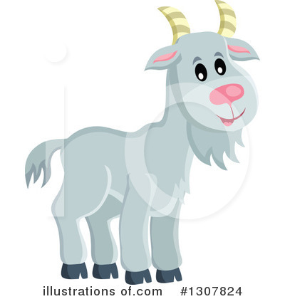 Royalty-Free (RF) Goat Clipart Illustration by visekart - Stock Sample #1307824