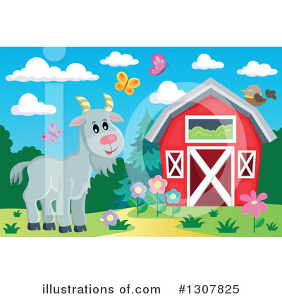 Royalty-Free (RF) Goat Clipart Illustration by visekart - Stock Sample #1307825