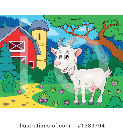 Royalty-Free (RF) Goat Clipart Illustration by visekart - Stock Sample #1389794