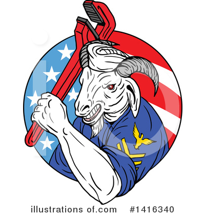 Royalty-Free (RF) Goat Clipart Illustration by patrimonio - Stock Sample #1416340