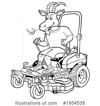 Lawn Mower Clipart #1604535 by LaffToon