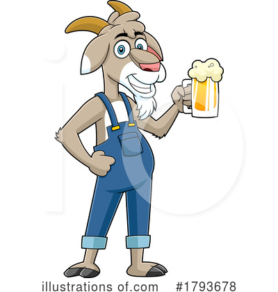 Royalty-Free (RF) Goat Clipart Illustration by Hit Toon - Stock Sample #1793678