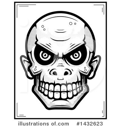 Goblin Skull Clipart #1432623 by Cory Thoman