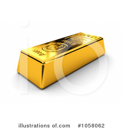 Royalty-Free (RF) Gold Bar Clipart Illustration by stockillustrations - Stock Sample #1058062