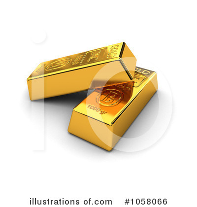 Royalty-Free (RF) Gold Bar Clipart Illustration by stockillustrations - Stock Sample #1058066