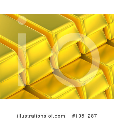 Royalty-Free (RF) Gold Bars Clipart Illustration by ShazamImages - Stock Sample #1051287