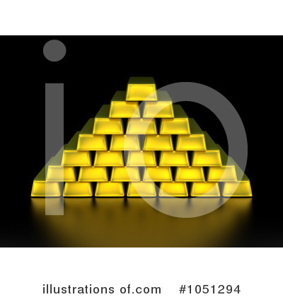 Royalty-Free (RF) Gold Bars Clipart Illustration by ShazamImages - Stock Sample #1051294