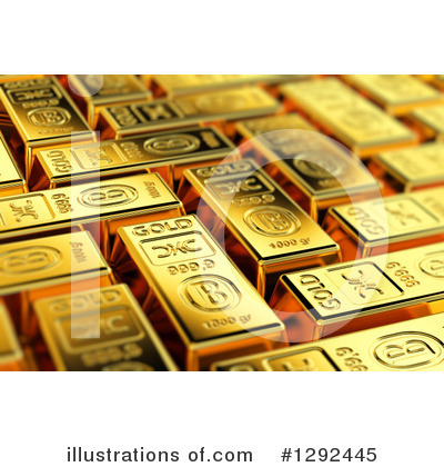Gold Bar Clipart #1292445 by stockillustrations
