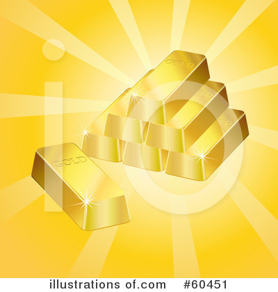 Royalty-Free (RF) Gold Bars Clipart Illustration by Oligo - Stock Sample #60451