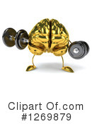 Gold Brain Clipart #1269879 by Julos