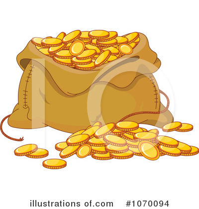Royalty-Free (RF) Gold Clipart Illustration by Pushkin - Stock Sample #1070094