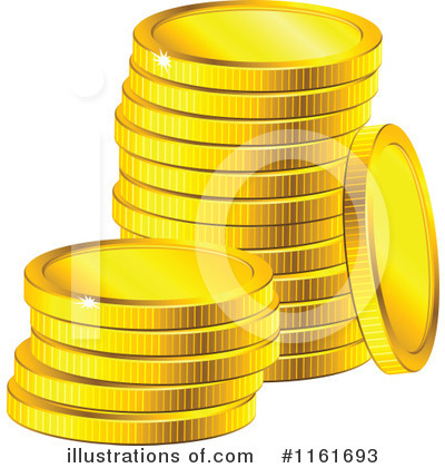 Royalty-Free (RF) Gold Coins Clipart Illustration by Vector Tradition SM - Stock Sample #1161693