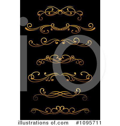 Gold Design Elements Clipart #1095711 by Vector Tradition SM