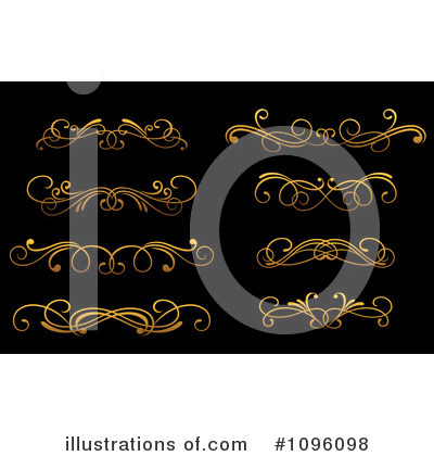 Royalty-Free (RF) Gold Design Elements Clipart Illustration by Vector Tradition SM - Stock Sample #1096098