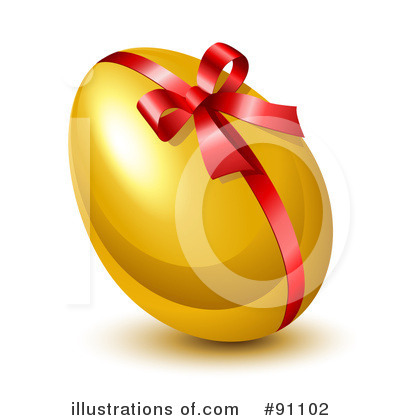 Royalty-Free (RF) Gold Egg Clipart Illustration by Oligo - Stock Sample #91102