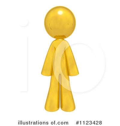 Royalty-Free (RF) Gold Man Clipart Illustration by Leo Blanchette - Stock Sample #1123428