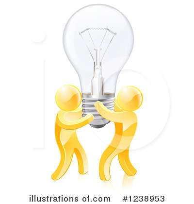 Royalty-Free (RF) Gold Man Clipart Illustration by AtStockIllustration - Stock Sample #1238953