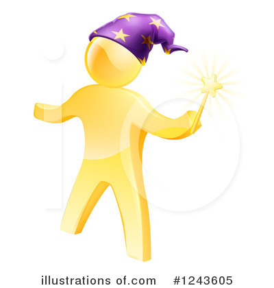 Royalty-Free (RF) Gold Man Clipart Illustration by AtStockIllustration - Stock Sample #1243605