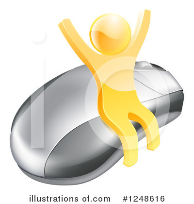 Royalty-Free (RF) Gold Man Clipart Illustration by AtStockIllustration - Stock Sample #1248616