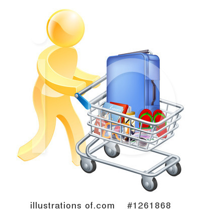 Shopping Cart Clipart #1261868 by AtStockIllustration