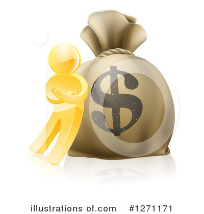 Gold Man Clipart #1271171 by AtStockIllustration