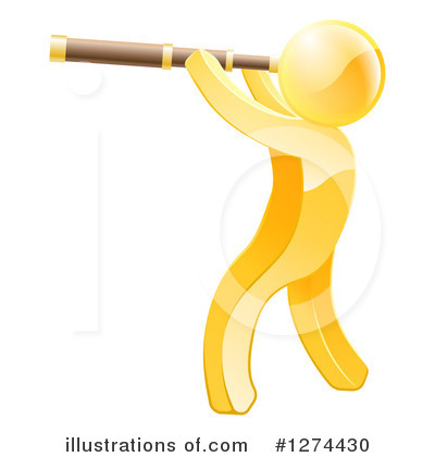 Gold Man Clipart #1274430 by AtStockIllustration