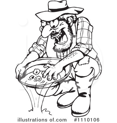 Royalty-Free (RF) Gold Mining Clipart Illustration by Dennis Holmes Designs - Stock Sample #1110106