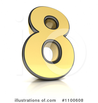 Royalty-Free (RF) Gold Number Clipart Illustration by stockillustrations - Stock Sample #1100608