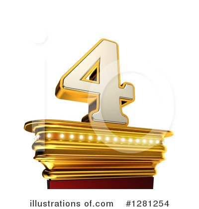 Royalty-Free (RF) Gold Number Clipart Illustration by stockillustrations - Stock Sample #1281254