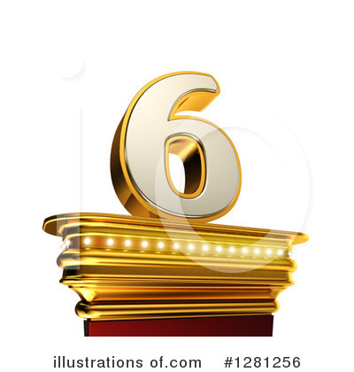 Royalty-Free (RF) Gold Number Clipart Illustration by stockillustrations - Stock Sample #1281256