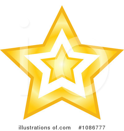 Golden Star Clipart #1086777 by yayayoyo