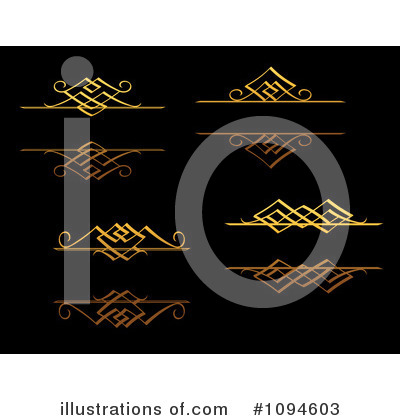 Gold Design Elements Clipart #1094603 by Vector Tradition SM
