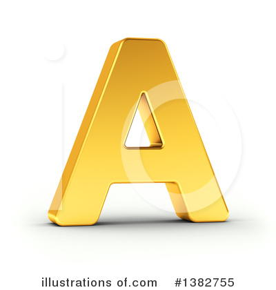 Royalty-Free (RF) Golden Letter Clipart Illustration by stockillustrations - Stock Sample #1382755