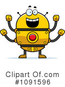 Golden Robot Clipart #1091596 by Cory Thoman