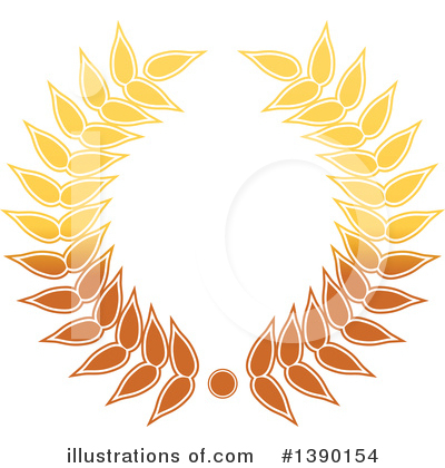 Golden Wreath Clipart #1390154 by Vector Tradition SM