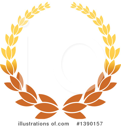Royalty-Free (RF) Golden Wreath Clipart Illustration by Vector Tradition SM - Stock Sample #1390157