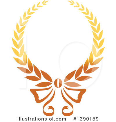 Royalty-Free (RF) Golden Wreath Clipart Illustration by Vector Tradition SM - Stock Sample #1390159