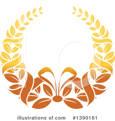 Golden Wreath Clipart #1390161 by Vector Tradition SM