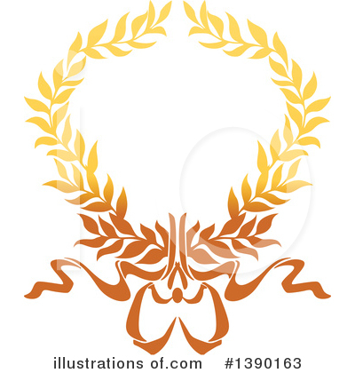 Royalty-Free (RF) Golden Wreath Clipart Illustration by Vector Tradition SM - Stock Sample #1390163
